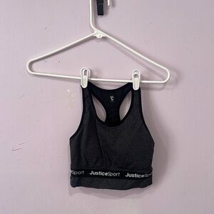 Black Justice Sport Racerback Bra